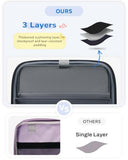Zipper Binder 3 Ring with Ita Window, 3 Inch D-Ring Binder with Zipper and Strap Fits 14" Laptop, 600+ Sheets Capacity 3-in-1 Shoulder/Backpack/Handle Binder Bag for School Office Commute, Black