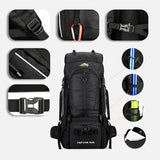 Blackpongo 75L Hiking Backpack, Water Resistant Lightweight Outdoor Sport Daypack Travel Bag for Camping Climbing Touring