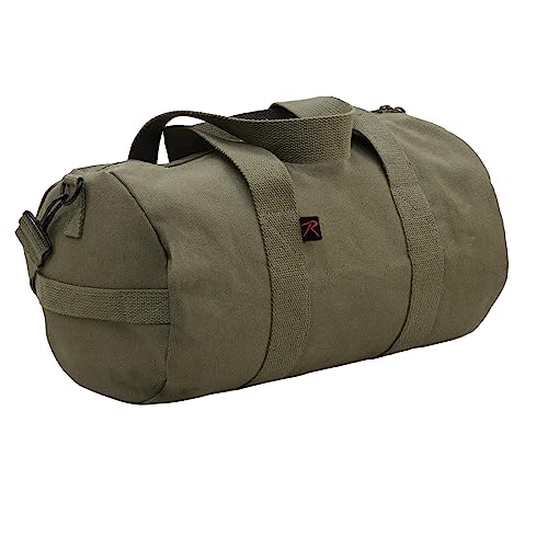 Rothco Heavy-Duty Canvas Shoulder Duffle Bag - Rugged Travel Gym Gear Equipment Bag, Olive Drab, 17 Inches