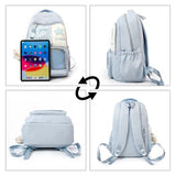 Star Accent Ita Backpack with Pin Display Mesh, Ita Bag for Women, Large Capacity Cotton-Polyester Pin Trading Backpack, Matte Texture Display Bag for Modern Hobbyists (Blue)