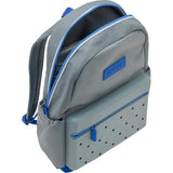 Crocs Nylon Backpack, Personalize with Jibbitz Charms, Grey/Multi, One Size