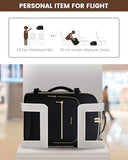 LOVEVOOK Travel Backpack for Women & Men 40L,Airline Approved Carry On Backpack Travel Essentials,TSA Carry on Luggage,Waterproof Personal Item Travel Bag,Suitcase with 3 Packing Cubes,Black-Black