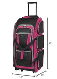 Travelers Club 30" Xpedition Rolling Duffel Bag, Hot Pink