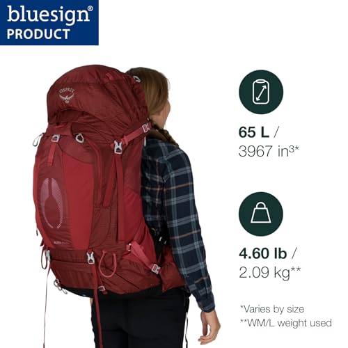 Osprey Aura AG 65L Women's Backpacking Backpack, Enchantment Purple, WM/L | Osprey Backpacks