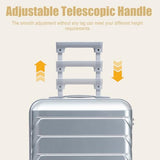 Beuiosda 20-Inch Hard Shell Carry On Luggage with 360° Spinner Wheels, Carry On Luggage 22x14x9 Airline Approved with TSA Lock, Scratch Resistant Surface, Lightweight Durable Maletas De Viaje (Silver)