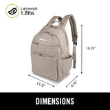 Kenneth Cole REACTION Marley Vegan Pebble Leather Backpack, Taupe, 15" Laptop