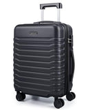 LIGHT FLIGHT Expandable 20" Carry On Luggage 22x14x9, TSA Lock, Black