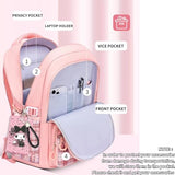 Vivixilan Kawaii Backpack with 22Pcs Accessories Anime Cartoon Anti-Theft Travel Aesthetic New Semester Gifts Bag with Cute Pin