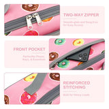 FlowFly Kids Lunch box Insulated Soft Bag Mini Cooler Back to School Thermal Meal Tote Kit for Girls, Boys, Doughnut