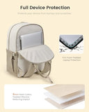 LOVEVOOK Laptop Backpack for Women with Giant Tumbler Holder Pocket, 15.6 inch Laptop Computer Bag Travel Backpack Purse, Waterproof Work Nurse Teacher Bag College School
