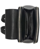 Calvin Klein Reyna Novelty Key Item Flap Backpack, Black/Silver Combo, One Size