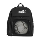 PUMA Pitch Ball Backpack with Front Mesh Ball Compartment & Ventilated Shoe Pocket, Black, One Size