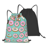 Various Delicious Doughnut Unisex Drawstring Backpack Bag Sport Gym Travel Sackpack