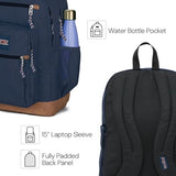 JanSport Cool Backpack, with 15-inch Laptop Sleeve - Large Computer Bag Rucksack with 2 Compartments, Ergonomic Straps, Grey Letterman