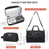 WITZMAN Nylon Duffle Bag for Men 55L with Toiletry Bag Sets Overnight Bag