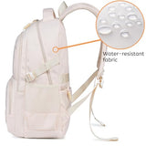 Bluboon Backpacks for School Girls Backpack Kids Bookbag Cute Backpack 8-12 School Supplies (Beige)