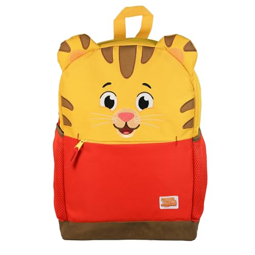 INTIMO Daniel Tiger's Neighborhood Backpack 16" 3D Character Embroidered Bookbag with Adjustable Shoulder Straps