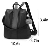 YOUNNE Women Backpack Purses PU Leather Anti-theft Rucksack Waterproof Daypack Casual Shoulder Satchel Bag (Black)