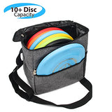 Windspeed Cadet Disc Golf Bag, Portable Waterproof Disc Golf Bag Starter with 10PCS Capacity for Women and Men (Grey)