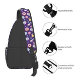 KOSUES Unicorns Rainbow Donut Lollipop Crown Star Heart Sling Bag Casual Crossbody Bag Sports Shoulder Backpack Travel Chest Pack Cycling Cross Bags Gym Hiking Daypack