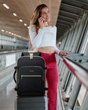 LOVEVOOK Travel Backpack for Women & Men 40L,Airline Approved Carry On Backpack Travel Essentials,TSA Carry on Luggage,Waterproof Personal Item Travel Bag,Suitcase with 3 Packing Cubes,Black-Black