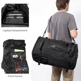 YOUMIAN Large Capacity For Travel Hiking Sports Carry On Backpack Durable Convertible Duffle Bag Laptop airplane (Black, 60L-Large DualMainOpening)