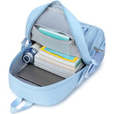 abshoo School Backpack for Girls Bookbag with Lunch Bag Teen Girls School Bag Travel Daypack (Light Blue)