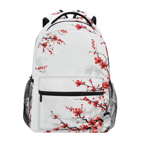 ALAZA Japanese Cherry Blossom Sakura Large Backpack for Girls Kids School Women Personalized Laptop iPad Tablet Travel School Bag with Multiple Pockets for Men Women College