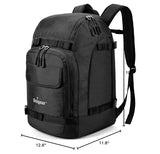 Unigear Ski Boot Bag Backpack for Helmet 50L/70L, Goggles, Gloves, Skis, Snowboard & Accessories (Black)