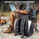 WITZMAN Canvas Backpack for Men Vintage Rucksack Fits 15.6 inch Laptop