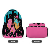 JXMZBUIRI Donut Print Backpack for Boys Girls Kids School Bookbag Drip Design Schoolbag for Sport Travel BackPack