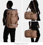 WITZMAN Canvas Travel Backpack Large Laptop Bags Convertible Shoulder Sling Bag Convertible Sling Backpack Crossbody Chest Bag