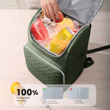 Halivita Cooler Backpack Insulated Leak Proof 33 Cans, Waterproof Hiking Backpack Cooler Soft Cooler Bag Lunch Backpack for Picnic Camping Beach, Green