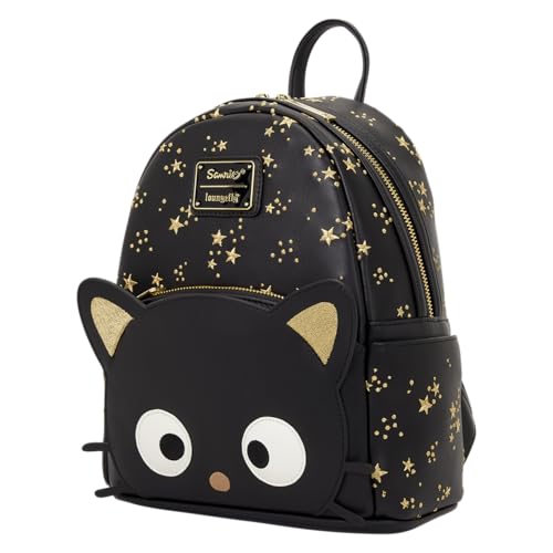 Loungefly Sanrio: Chococat - Quilted Gold Embroidery Stars - Mini Backpack - Great for Kids & Adults - Collectible Bags