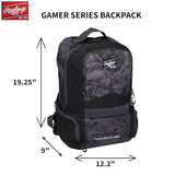 Rawlings | GAMER SERIES Backpack | Baseball/Softball | Black