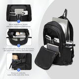 Kono Travel Laptop Backpack with USB Charging Port, Business Anti Theft Slim Sturdy Personal Item Bag, Water Resistant College Computer Daypack for Men & Women Fits 15.6 Inch Notebook, Black