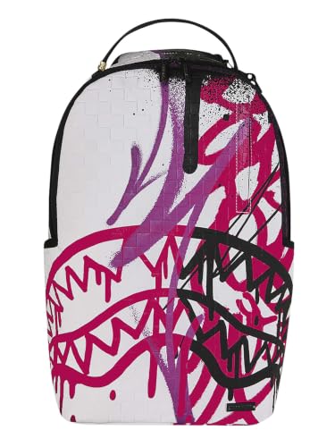 Sprayground Crash Graff Turbo Backpack, 18x6x11.5 Inch, Black, PVC, Laptop Compartment, Adjustable Straps