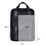Himawari Backpack Laptop Backpack College Backpack School Bag 14.9 inch Travel Backpack for Women and Men,Fits 13-inch Laptop (Noble Black)