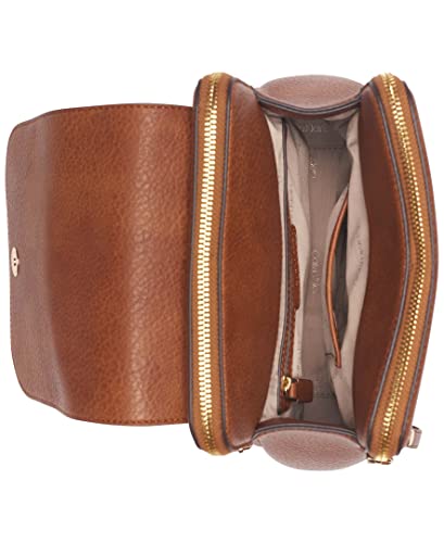 Calvin Klein Reyna Novelty Key Item Flap Backpack, Caramel Combo, One Size