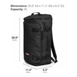 EASTPAK Carry Pack – Convertible Duffel & Backpack, 30L Cabin-Size Travel Bag, Laptop Sleeve, Water Bottle Holder, Multiple Pockets, Ultra Marine