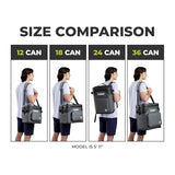 CORE Magnetic Leak Proof 24 Can Soft Cooler with Waterproof Zipper | Insulated Bag Portable Ice Chest Box | Best Backpack Cooler for Food & Beverages for Tailgating, Car Camping, and Family Picnics