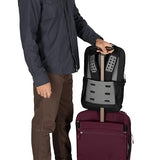 Osprey Ozone Slim Pack - Lightweight Laptop Backpack with AirScape Suspension, Water Bottle Pockets & Slim Travel Design - Fits Most 16" Laptops - Personal Item or Carry-On Compatible, Black