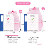 MT WORLD Personalized Toddler Backpack for Girls 5-9 Seersucker Daycare Backpack with Name Preppy Packpacks Kids Bookbags for Daily School Birthday Gifts (Pink)