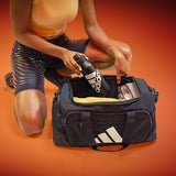 adidas Defender 5 Duffel Bag for Sports, Gym and Travel, Black/Gold Metallic, OSFA