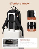 LOVEVOOK Laptop Backpack Women with USB Port Design,15.6 inch Waterproof Work Travel Backpack Computer Laptop Bag,Cute College Nurse Teacher Backpack Purse,Gifts for Women & Men,Beige-Black-Brown