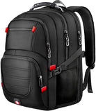 JARWAM Large Travel Backpack for Men with LifetimeWarranty, TSA Friendly 17.3 Inch Laptop Backpack, 45L Carry On Airline Approved Computer Bag for Work College Travel, Black