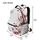 ALAZA Japanese Cherry Blossom Sakura Large Backpack for Girls Kids School Women Personalized Laptop iPad Tablet Travel School Bag with Multiple Pockets for Men Women College