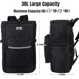 Tilami Backpack Cooler 30L Insulated Soft Cooler Lunch Bag for Camping, Beach, Hiking & Shopping,Black