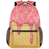 GzLeyigou Daypack Backpacks 16 Inch Bookbags for Students, Ice Cream School Backpack Laptop Shoulder Bag Daypack for Travel Hiking Camping, Casual Daypack for Girls Boys Women Men