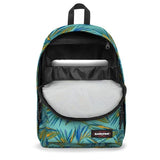 EASTPAK Out Of Office – 31L Backpack with Dual Compartments, 14-inch Laptop Tablet Sleeve, Utility Pocket, Bottle Holder, Brize Palm Aqua